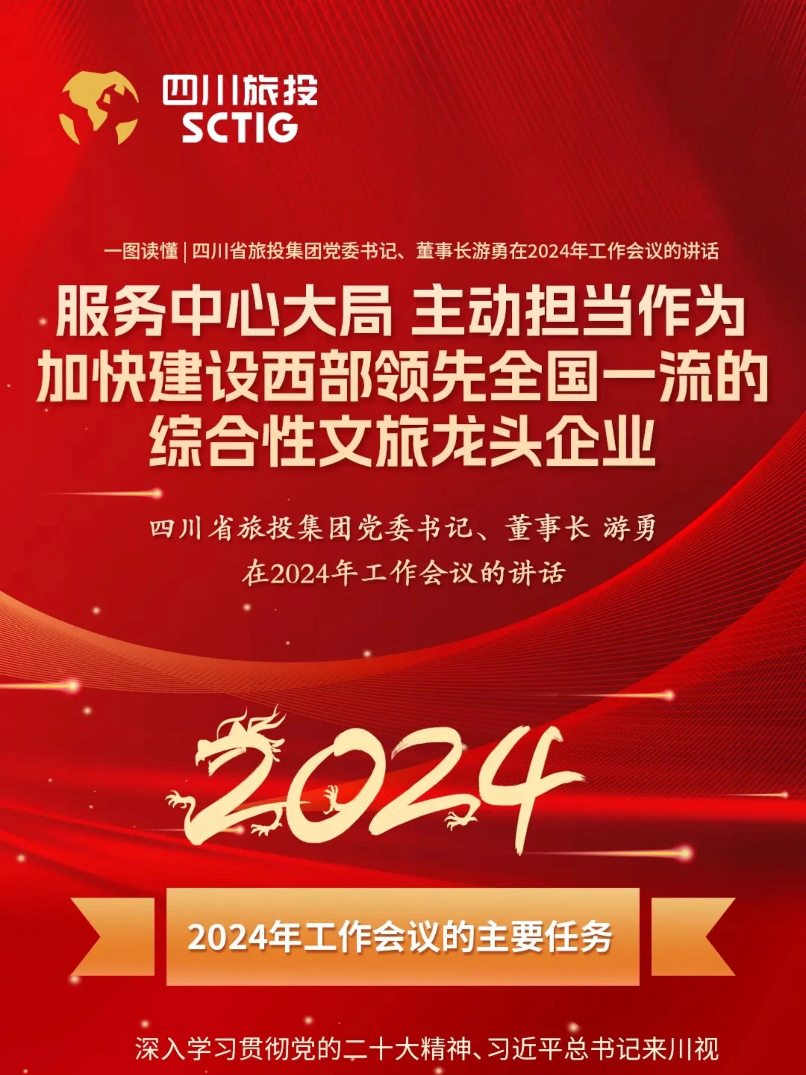 四川省尊龙凯时集团党委书记、董事长游勇在2024年工作会议的讲话